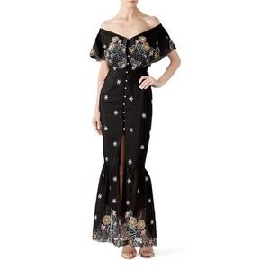 Alice McCall Women's Honeycomb Daisy Maxi Embroidered Dress Size 10